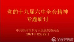 徐州市东方人民医院党委开展学习党的十九届六中全会专题交流研讨